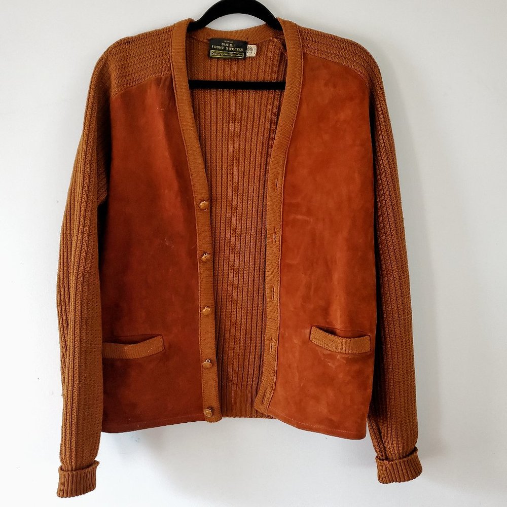 Needs love - suede and wool cardigan